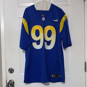 Nike Blue and Yellow Men's Aaron Donald LA Rams Jersey